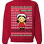 Red Light Green Light Ugly Christmas Sweater Unisex Crewneck Graphic Sweatshirt