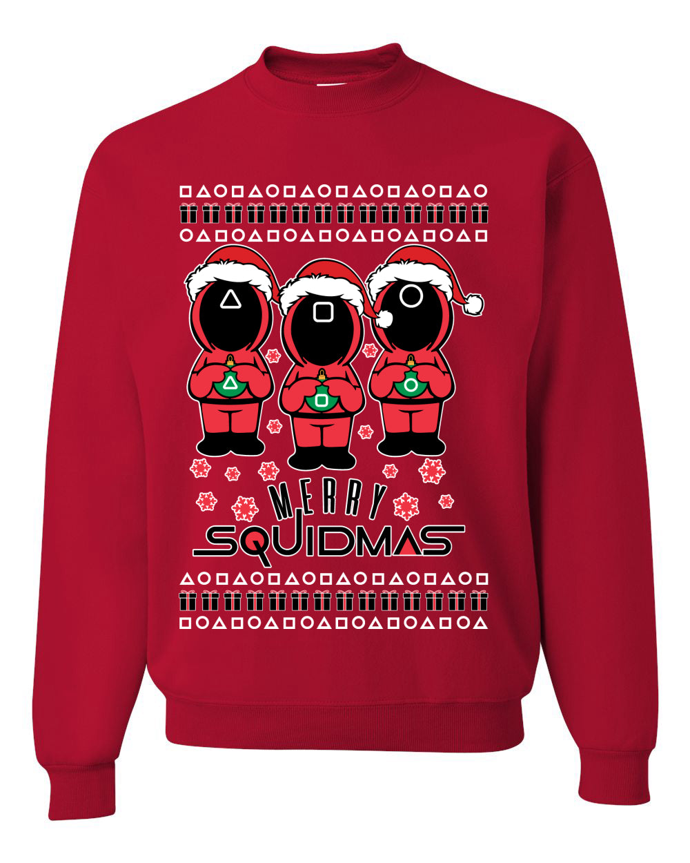 Merry Squidmas Ugly Christmas Sweater Unisex Crewneck Sweatshirt