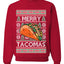 Merry Tacomas Holiday Taco Lover  Ugly Christmas Sweater Unisex Crewneck Graphic Sweatshirt