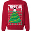 Treezus Ye Funny Xmas Ugly Christmas Sweater Unisex Crewneck Graphic Sweatshirt