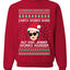 Santa Works Hard But Kris Jenner Works Harder  Ugly Christmas Sweater Unisex Crewneck Sweatshirt