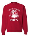 Santa I Do It For The Hoes Ugly Christmas Sweater Unisex Crewneck Graphic Sweatshirt