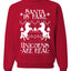 Santa is Fake Unicorns are Real Funny Unicorn Xmas Merry Ugly Christmas Sweater Unisex Crewneck Graphic Sweatshirt