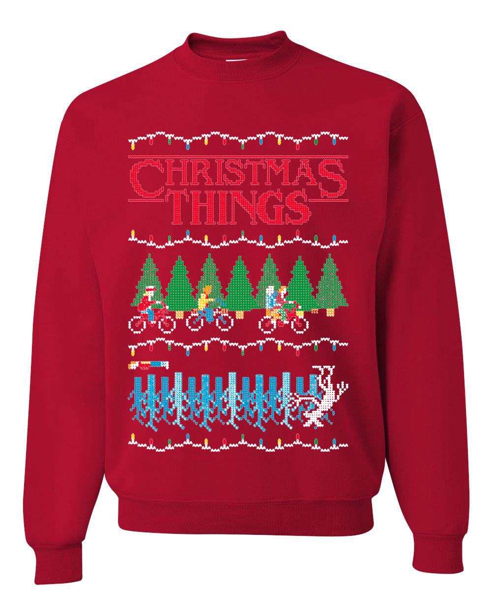 Christmas Things Stranger Fan Ugly Christmas Sweater Unisex Crewneck Sweatshirt