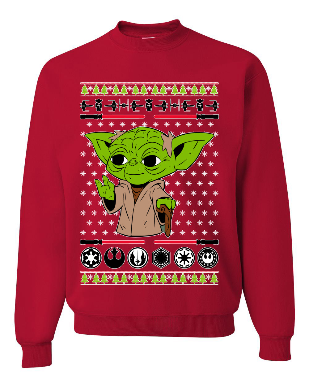 Baby Yoda Xmas Meme Ugly Christmas Sweater Unisex Crewneck Sweatshirt