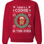 Theres a Cookie in This Oven Pregnancy Announcement Merry Ugly Christmas Sweater Unisex Crewneck Graphic Sweatshirt