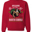 Funny Santa Gym Lifting Welcome to The North Swole Merry Ugly Christmas Sweater Unisex Crewneck Graphic Sweatshirt