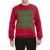 Merry Litmas Funny Weed Pot Leaf Marijuana Xmas Merry Ugly Christmas Sweater Unisex Crewneck Graphic Sweatshirt