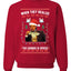 Leo Laughing Dank Meme When They Realize The Eggnog is Spiked Merry Ugly Christmas Sweater Unisex Crewneck Graphic Sweatshirt