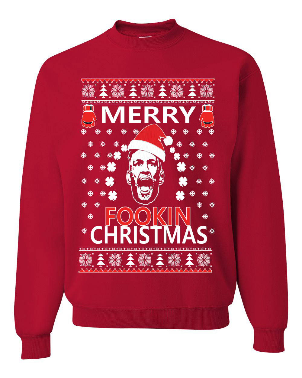 Merry Fookin Christmas Ugly Christmas Sweater Unisex Crewneck Sweatshirt