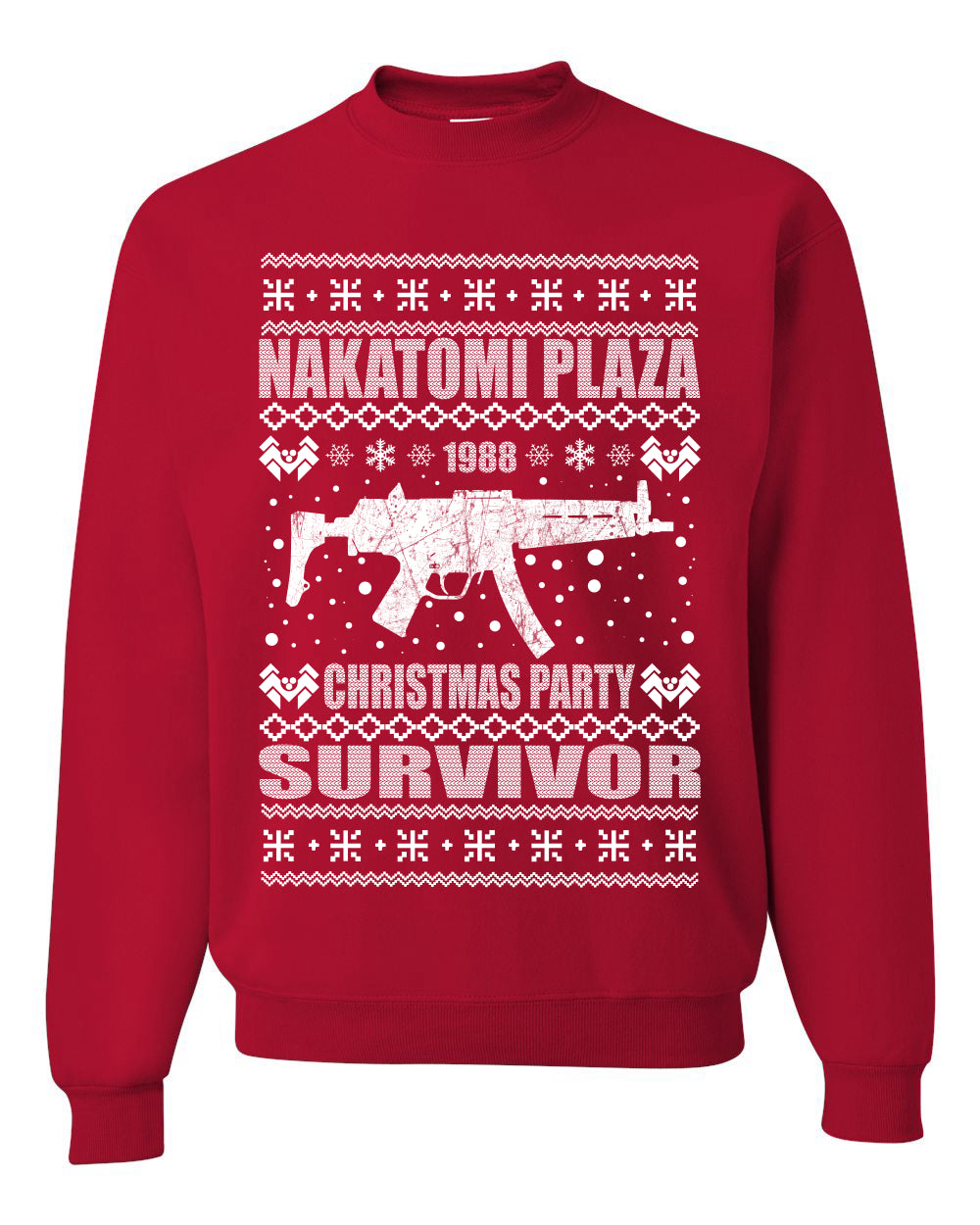 Nakatomi Plaza Christmas Party Survivor 1988 Merry Ugly Christmas Sweater Unisex Crewneck Graphic Sweatshirt