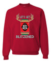 Let's Get Blitzened Christmas Unisex Crewneck Graphic Sweatshirt