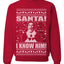Buddy The Elf Santa! I Know Him Ugly Christmas Sweater Unisex Crewneck Graphic Sweatshirt
