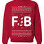 FJB Let's Go Brandon Chant Candy Cane Ugly Christmas Sweater Unisex Crewneck Graphic Sweatshirt