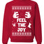 Feel The Joy Individual Couples Ugly Christmas Sweater Unisex Crewneck Graphic Sweatshirt