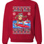 Santa Surfing Jingle Bells Christmas Swells Ugly Christmas Sweater Unisex Crewneck Graphic Sweatshirt