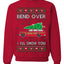 Bend Over & I'll Show You Colored Ugly Christmas Sweater Unisex Crewneck Sweatshirt