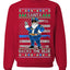 Santa Backs The Blue Pro Police Santa Claus Ugly Christmas Sweater Unisex Crewneck Sweatshirt