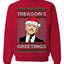 Treason's Greetings Biden President Humor Ugly Christmas Sweater Unisex Crewneck Sweatshirt