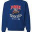 Free Sleigh Rides Warm Blankets & Hot Cocoa  Merry Christmas Unisex Crewneck Graphic Sweatshirt