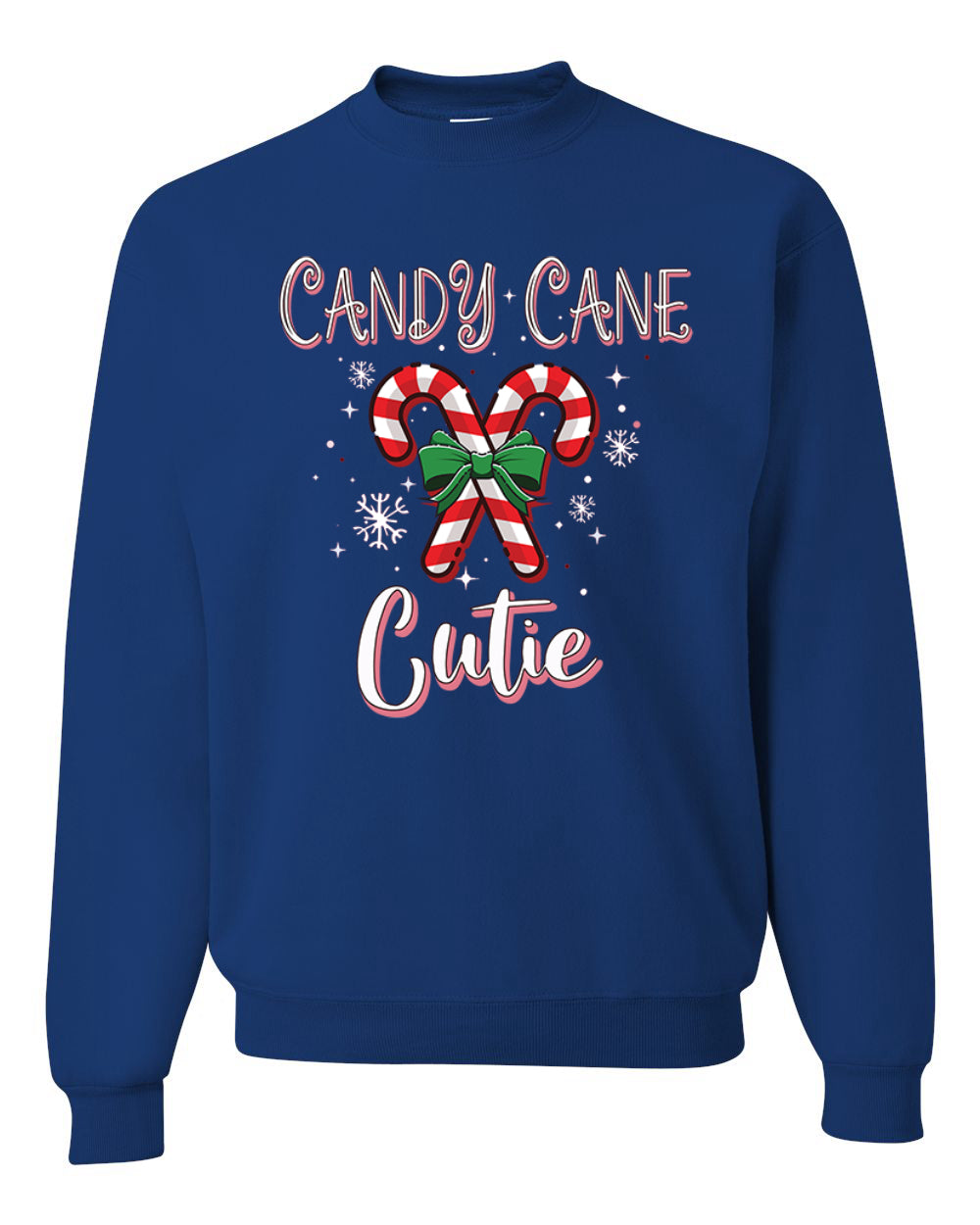 Candy Cane Cutie  Merry Christmas Unisex Crewneck Graphic Sweatshirt