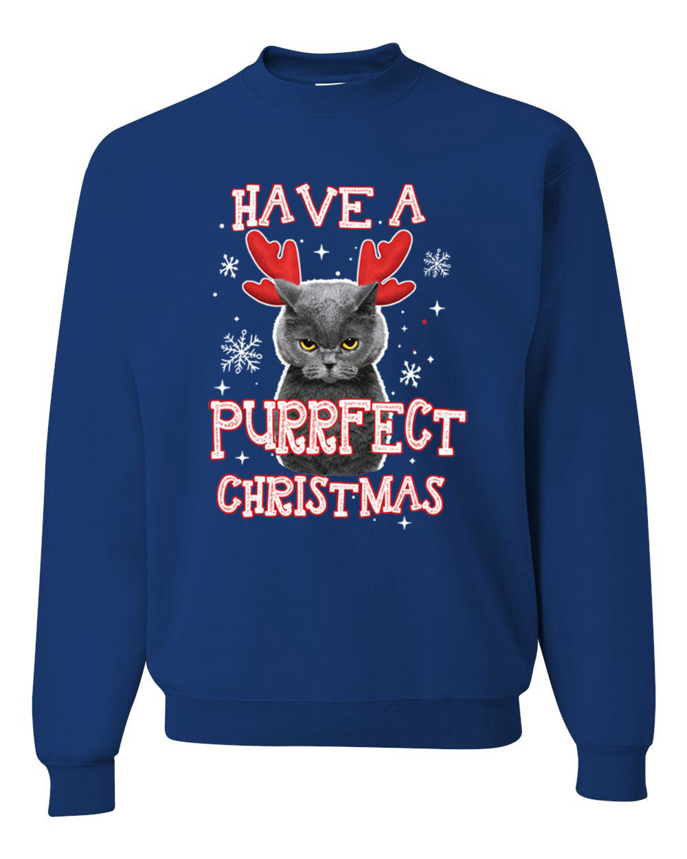 Have A Purrfect  Merry Christmas Unisex Crewneck Graphic Sweatshirt