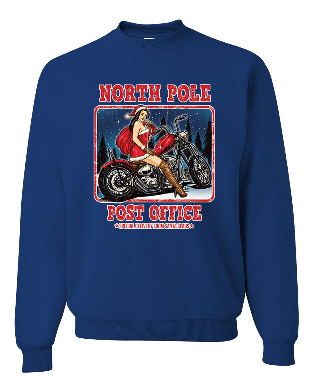 North Pole Post Office Special Delivery  Merry Christmas Unisex Crewneck Graphic Sweatshirt