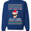 Santa Works Hard But Kris Jenner Works Harder  Ugly Christmas Sweater Unisex Crewneck Sweatshirt
