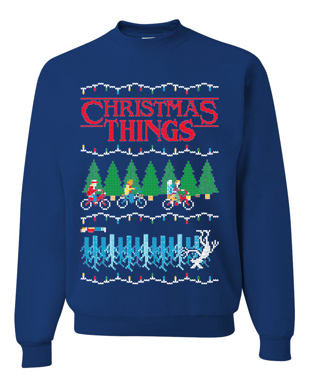 Christmas Things Stranger Fan Ugly Christmas Sweater Unisex Crewneck Sweatshirt