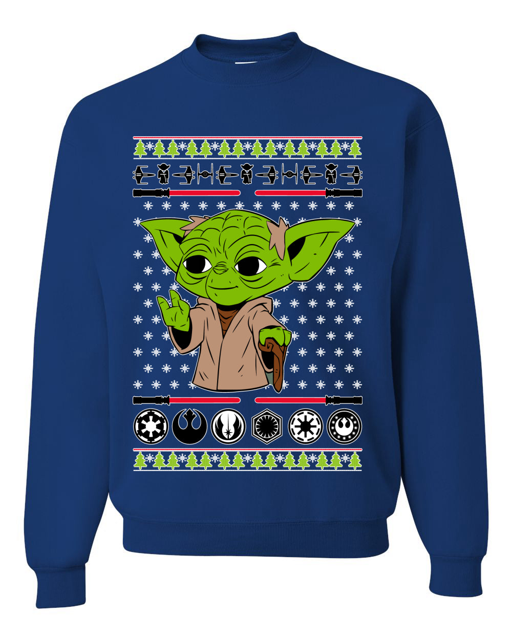 Baby Yoda Xmas Meme Ugly Christmas Sweater Unisex Crewneck Sweatshirt