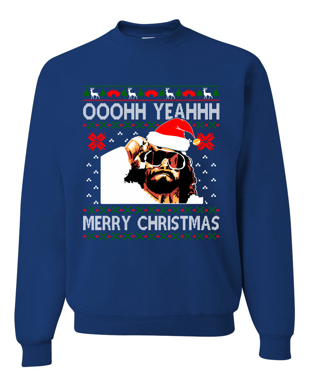 Ooohh Yeahhh Merry Christmas Ugly Christmas Sweater Unisex Crewneck Sweatshirt