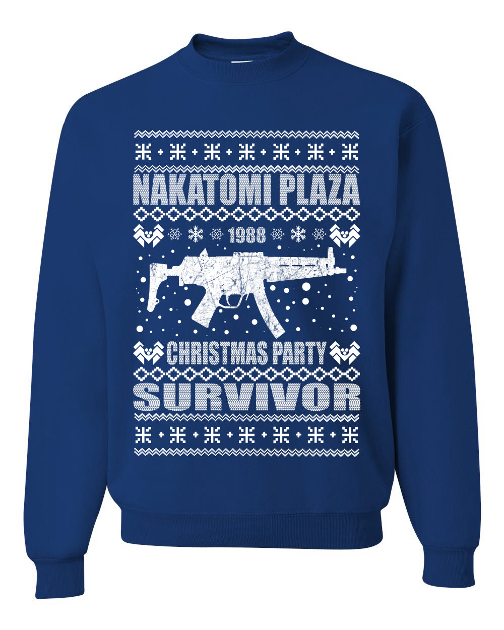Nakatomi Plaza Christmas Party Survivor 1988 Merry Ugly Christmas Sweater Unisex Crewneck Graphic Sweatshirt