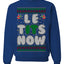 Let It Snow Le Tits Now Humor Joke Ugly Christmas Sweater Unisex Crewneck Graphic Sweatshirt