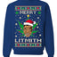 Merry Lithmith Weed Pot Leaf Join Stoner Ugly Christmas Sweater Unisex Crewneck Graphic Sweatshirt