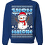 Snow Malone Snowman Face Tatoo Parody Ugly Christmas Sweater Unisex Crewneck Graphic Sweatshirt