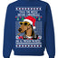 Twas The Nizzle Before Chrismizzle Gangster Dogg Rapper Ugly Christmas Sweater Unisex Crewneck Sweatshirt