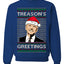 Treason's Greetings Biden President Humor Ugly Christmas Sweater Unisex Crewneck Sweatshirt