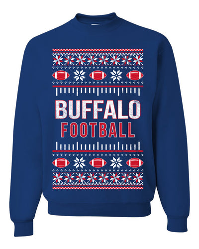 City of Buffalo BUF American Football Fantasy Fan Ugly Christmas Sweater Unisex Crewneck Sweatshirt