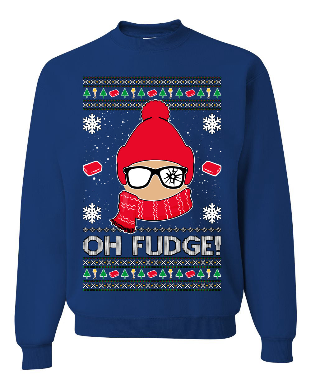Oh Fudge Funny Story Ugly Christmas Sweater Unisex Crewneck Sweatshirt