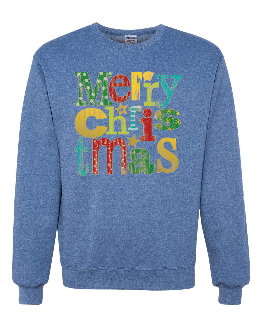 Colorful Merry Merry Christmas Decoration Merry Christmas Unisex Crewneck Graphic Sweatshirt