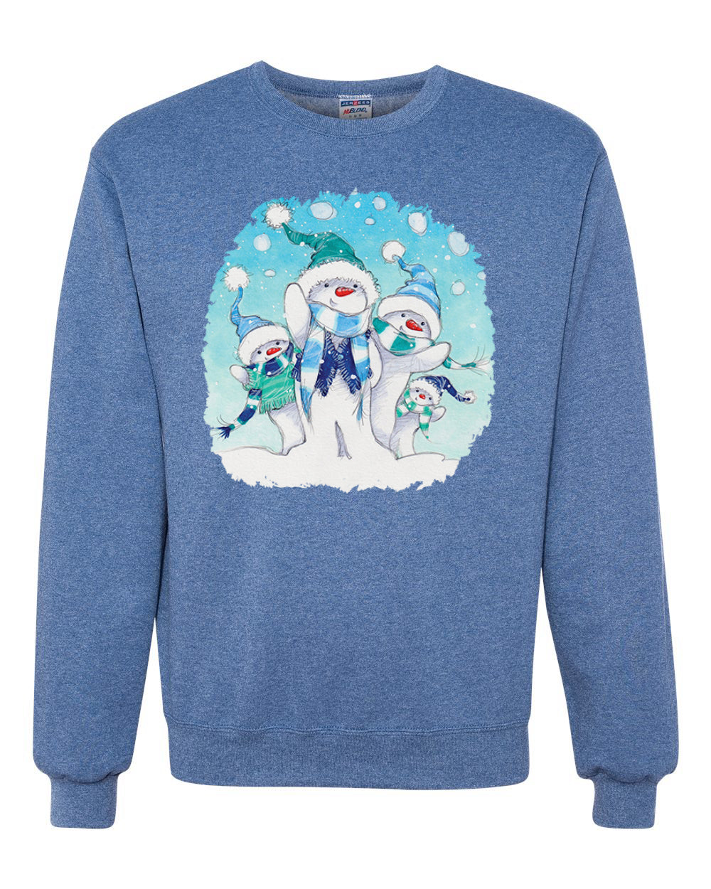 Snowman Family Xmas Merry Christmas Unisex Crewneck Graphic Sweatshirt