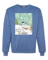 Let it Snow Snowflake Merry Christmas Unisex Crewneck Graphic Sweatshirt