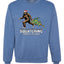 Squatching Through the Snow Bigfoot Merry Christmas Unisex Crewneck Graphic Sweatshirt