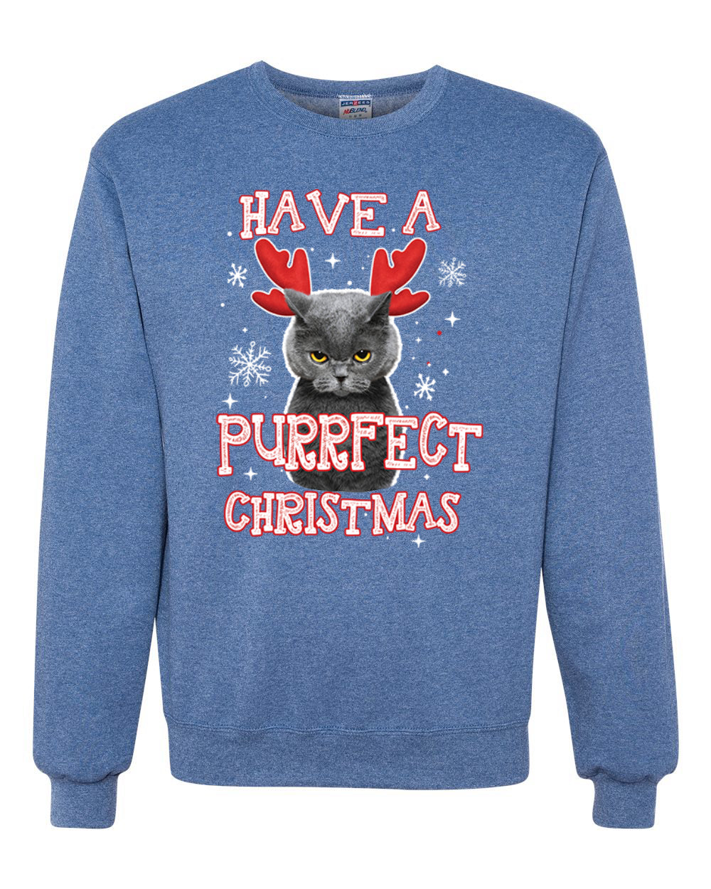Have A Purrfect  Merry Christmas Unisex Crewneck Graphic Sweatshirt