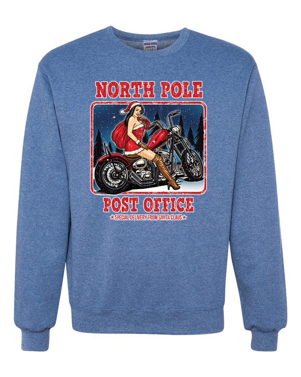 North Pole Post Office Special Delivery  Merry Christmas Unisex Crewneck Graphic Sweatshirt