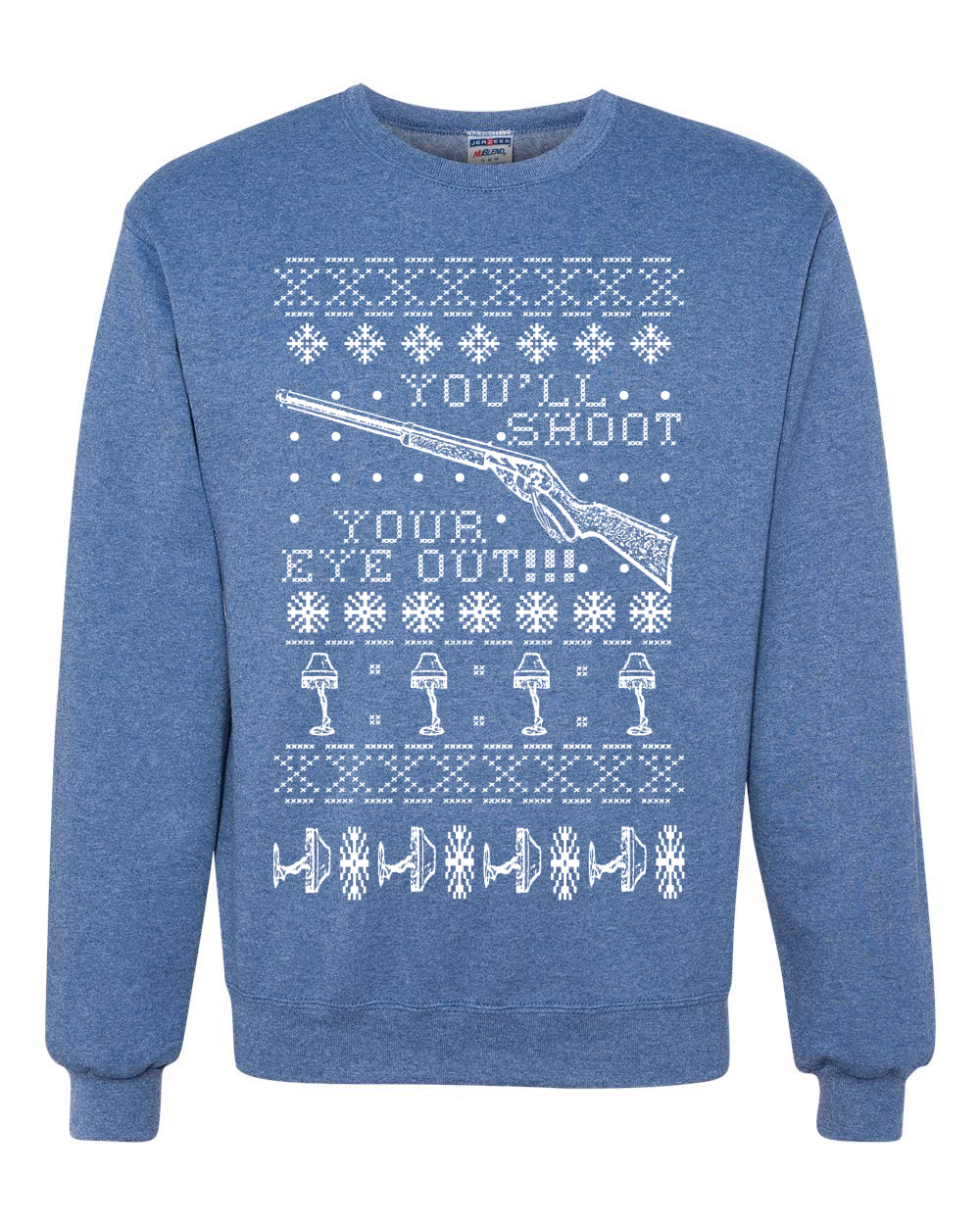 You'll Shoot Your Eye Out Merry Ugly Christmas Sweater Unisex Crewneck Graphic Sweatshirt
