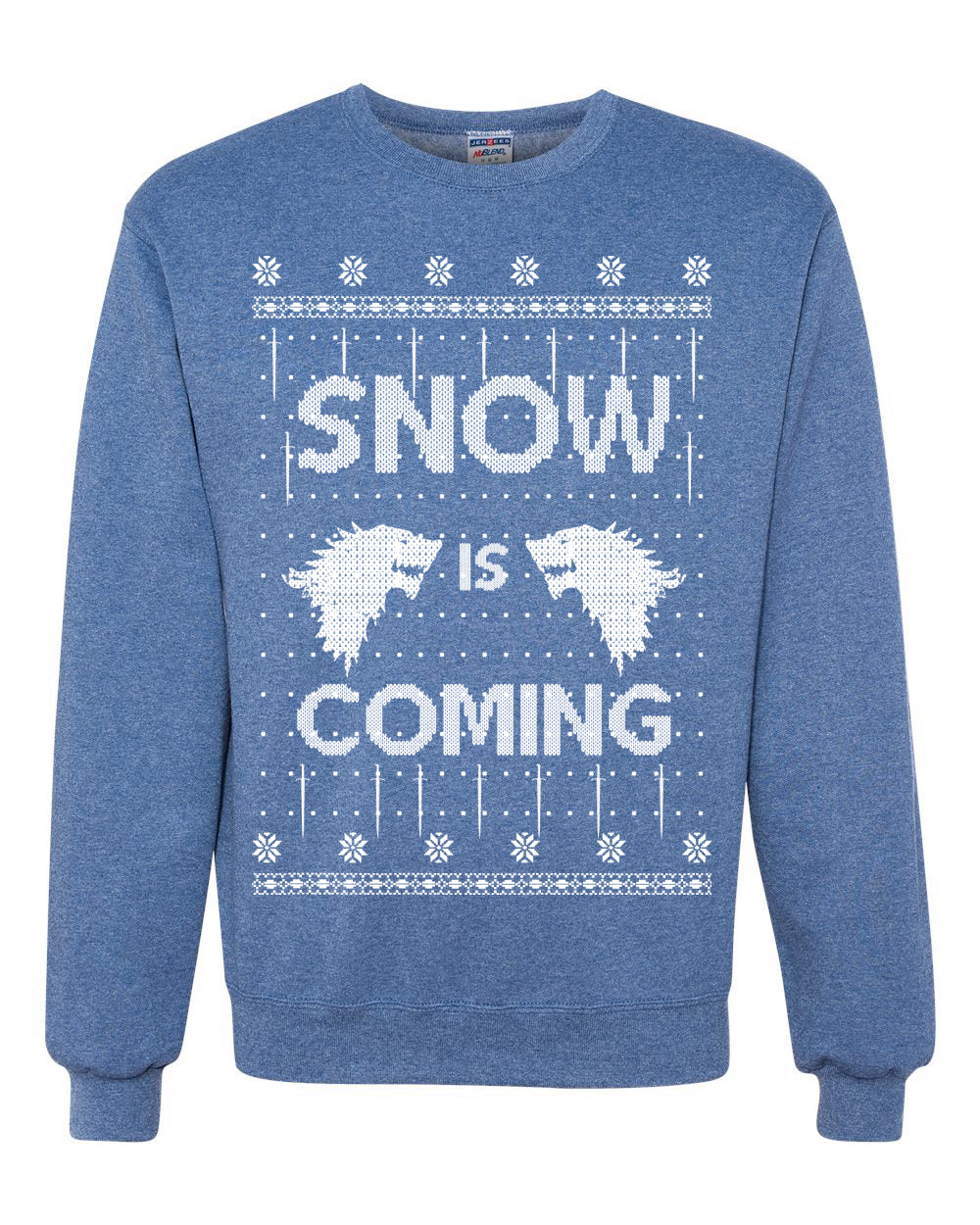 Snow is Coming GoT Stark Merry Ugly Christmas Sweater Unisex Crewneck Graphic Sweatshirt