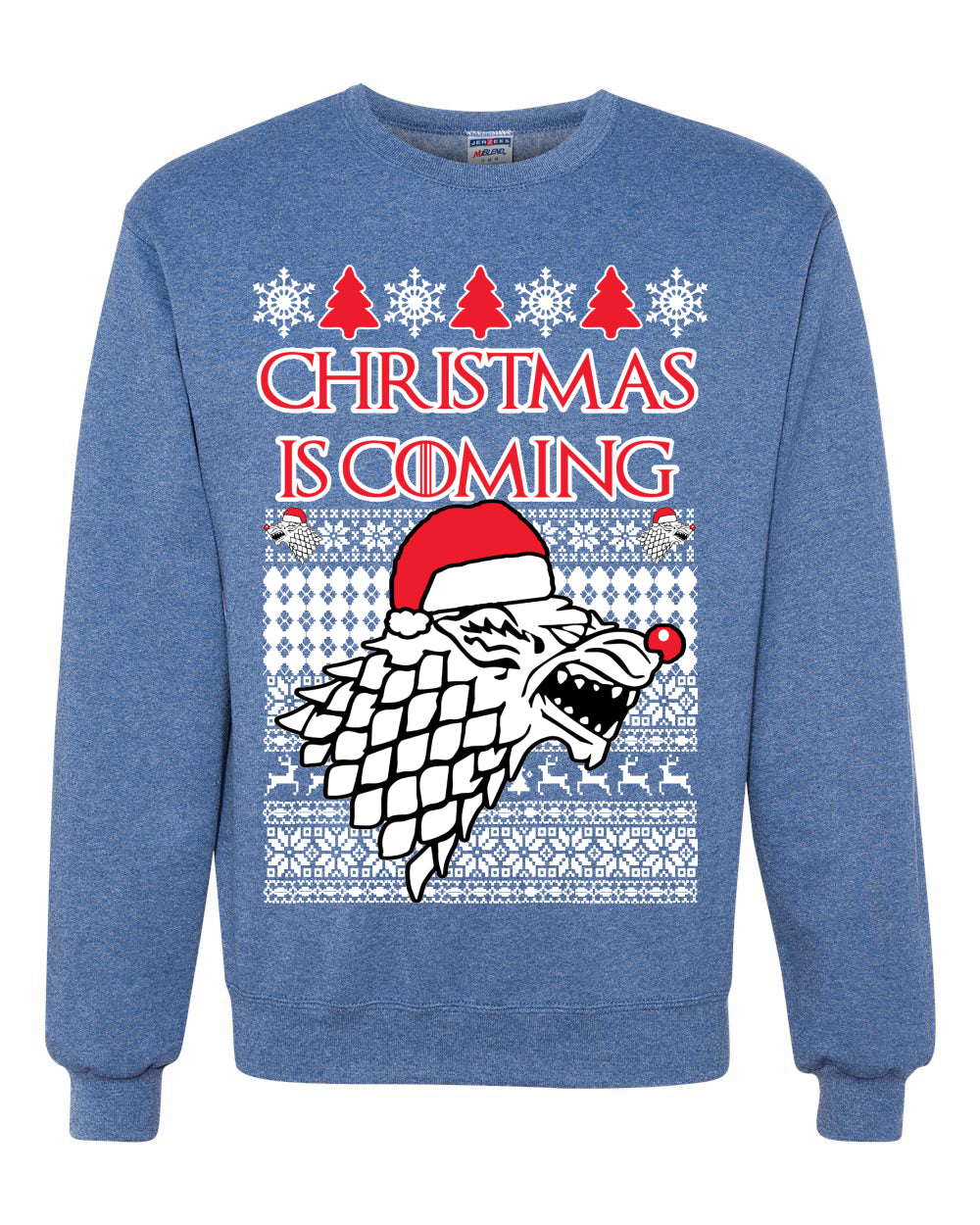 Christmas is Coming GoT Stark Merry Ugly Christmas Sweater Unisex Crewneck Graphic Sweatshirt