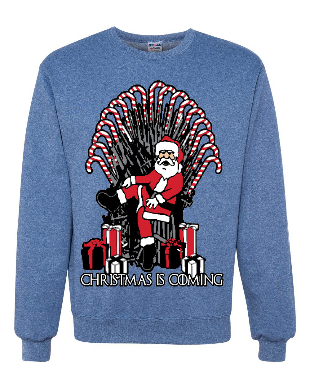 Christmas is Coming GOT Iron Throne Merry Ugly Christmas Sweater Unisex Crewneck Graphic Sweatshirt