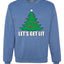 Lets Get Lit Xmas Tree Merry Christmas Unisex Crewneck Graphic Sweatshirt